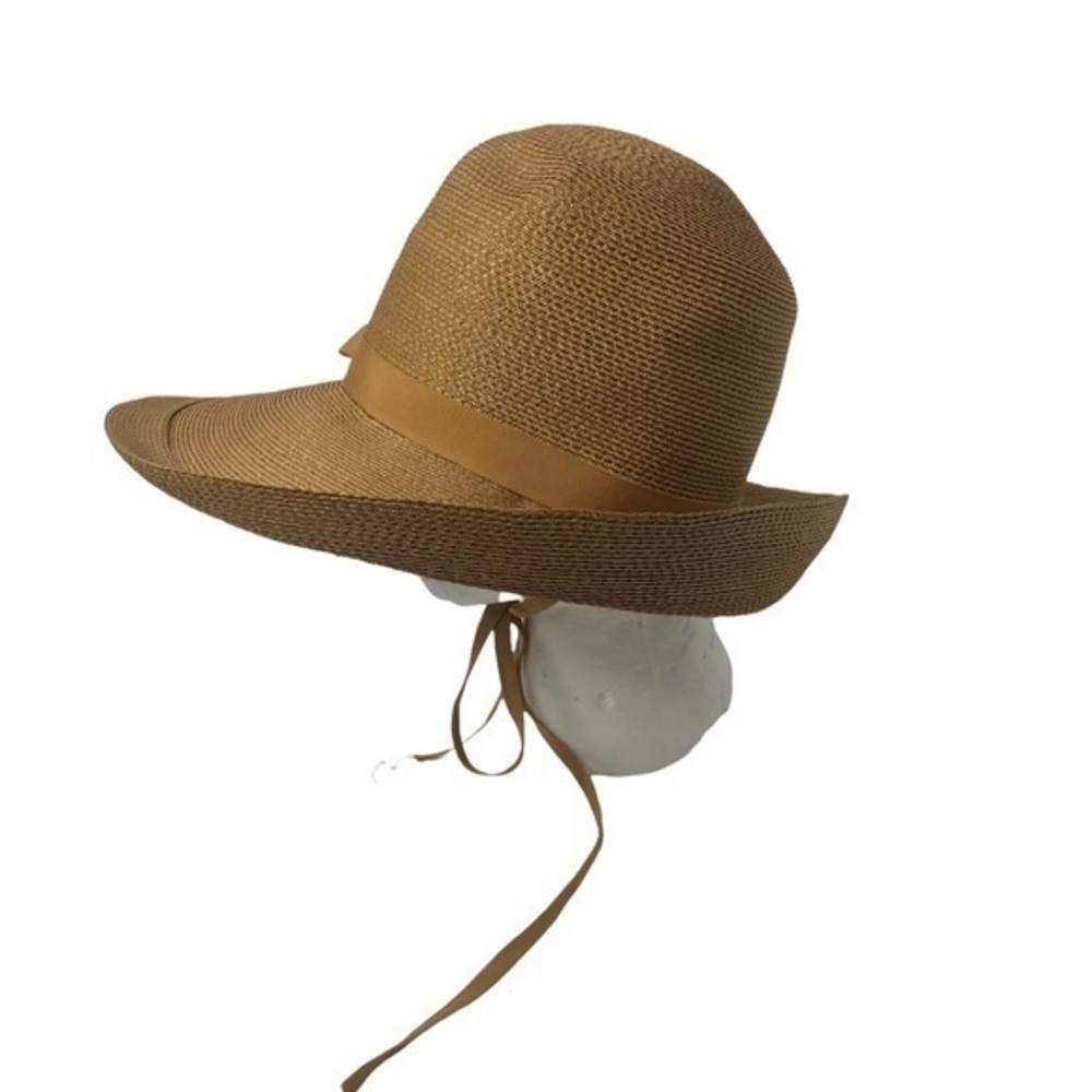 Vintage 70s ruth gallin millinery straw Sun hat - Picture 7 of 8
